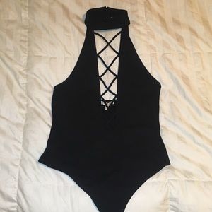 Express lace up Bodysuit
